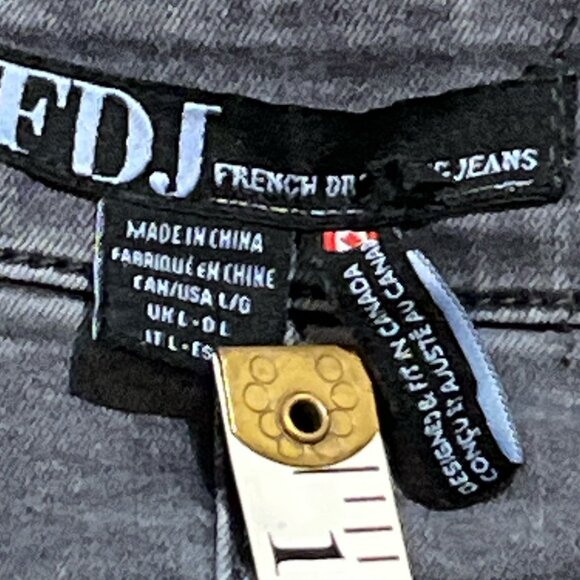 FDJ FRENCH DRESSING JEANS Reversible Bomber Jacket L Blue Leaves Stretchy - Picture 6 of 10